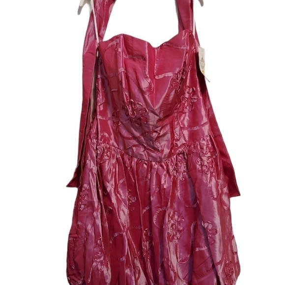 Strapless rose color XXL dress with scarf - Picture 2 of 12
